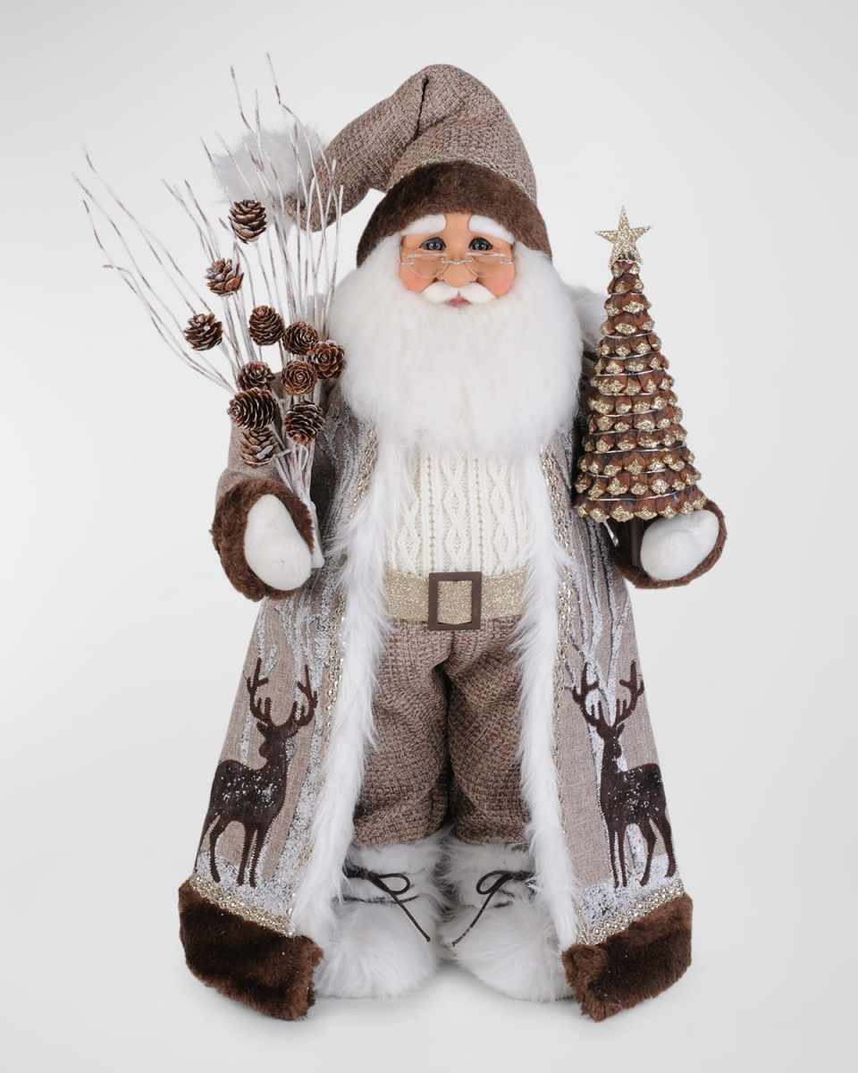 Lighted Winter Woods Santa