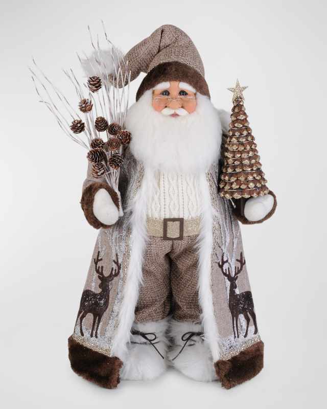 Lighted Winter Woods Santa