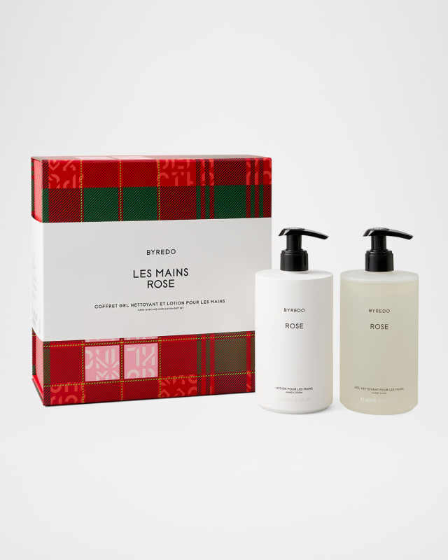 Les Mains Rose Hand Wash and Hand Lotion Gift Set, 2 x 15.2 oz.