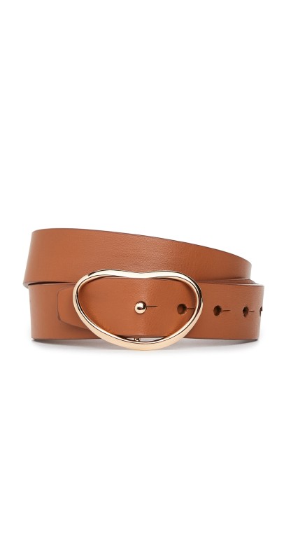 Lizzie Fortunato Wide Georgia Belt in Tan Tan