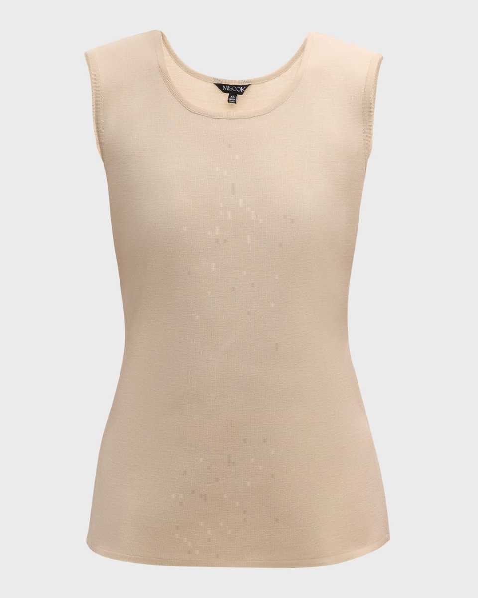 Scoop-Neck Classic Knit Tank Top