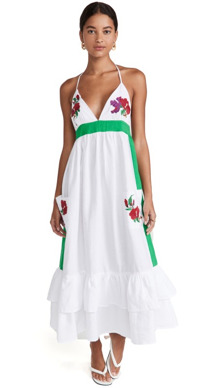 Fanm Mon Halter Dress White