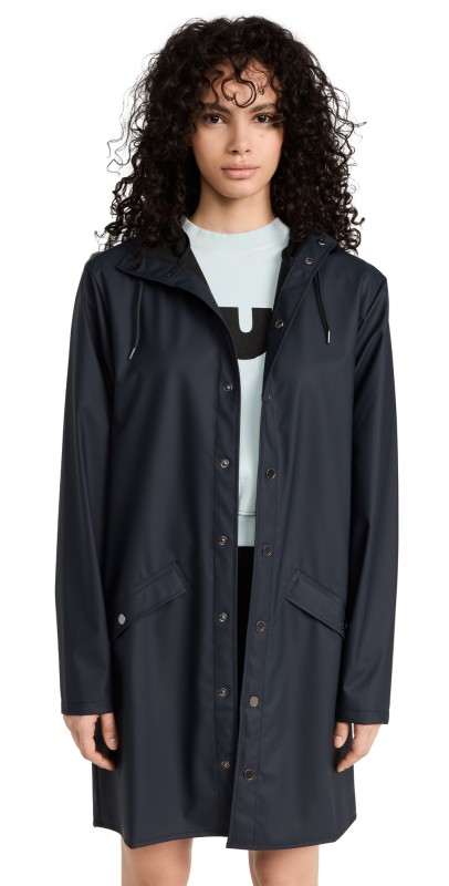 Rains Long Jacket Black