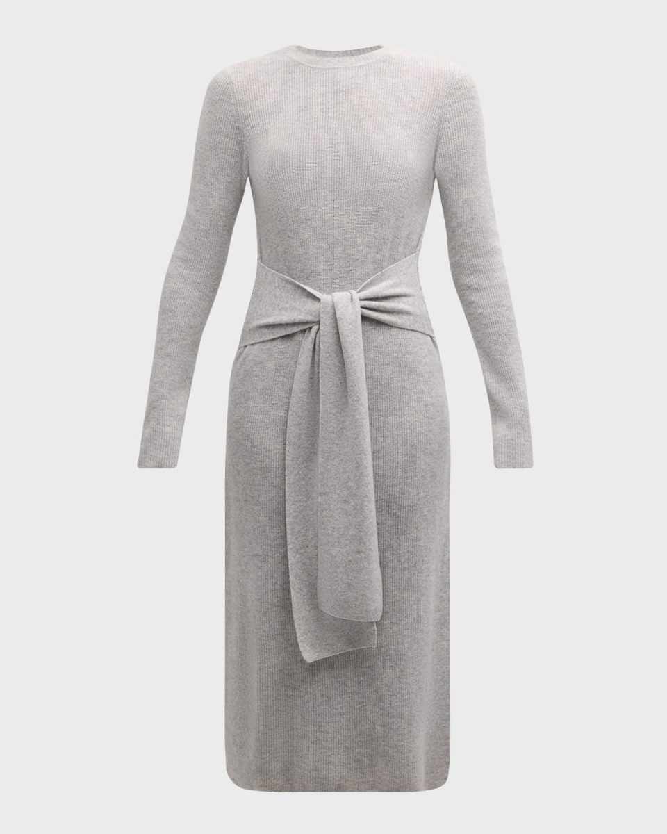 Blakely Crewneck Tie-Front Dress