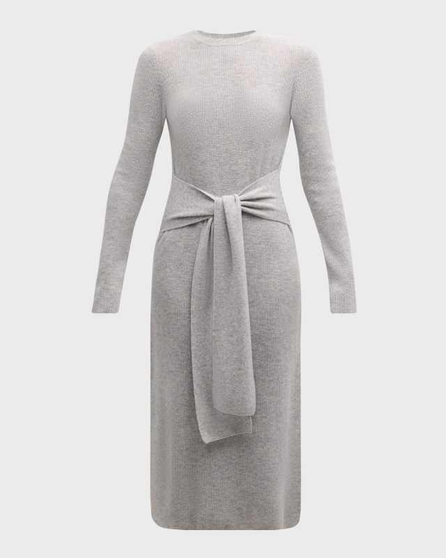 Blakely Crewneck Tie-Front Dress