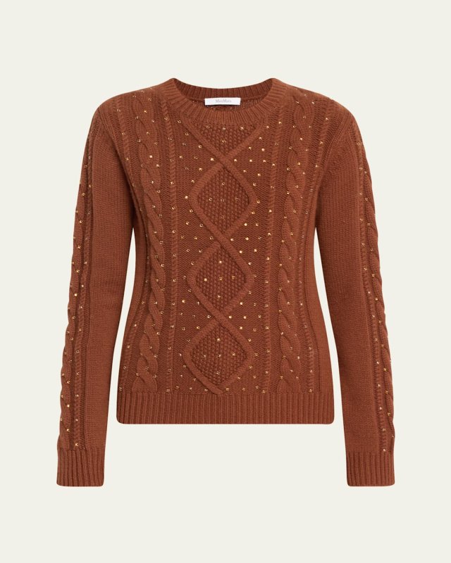 Onde Embellished Wool-Cashmere Sweater