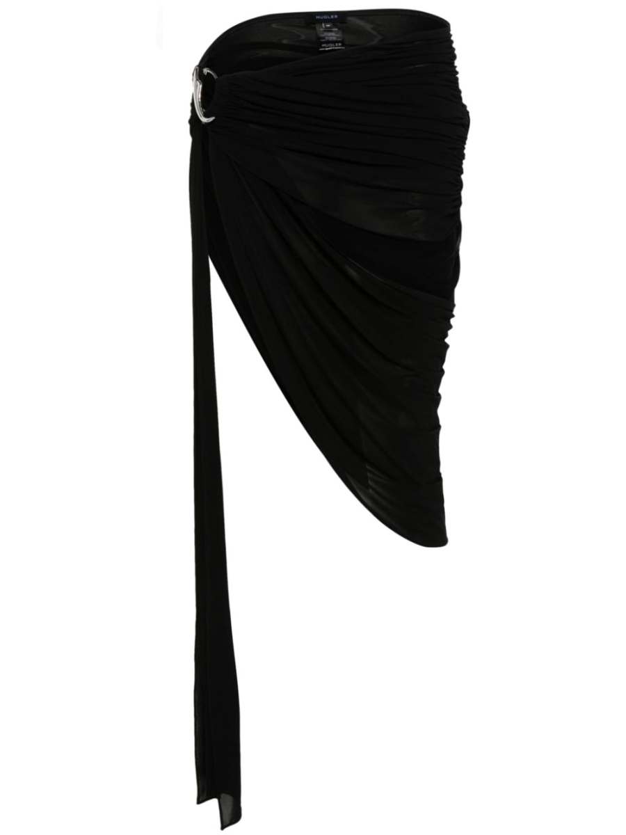 draped asymmetric mini skirt