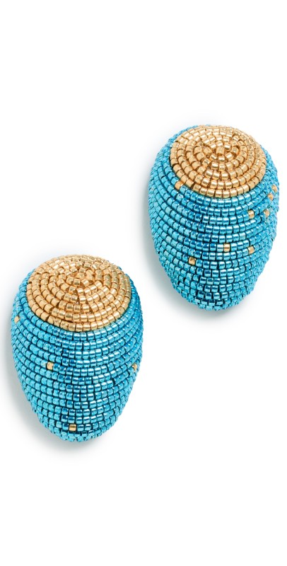 Susana Vega Mini Maurita Earrings Caribbean Blue