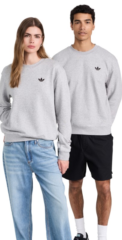 adidas Adidas x Wales Bonner Unisex Crew Neck Sweatshirt Medium Grey Heather