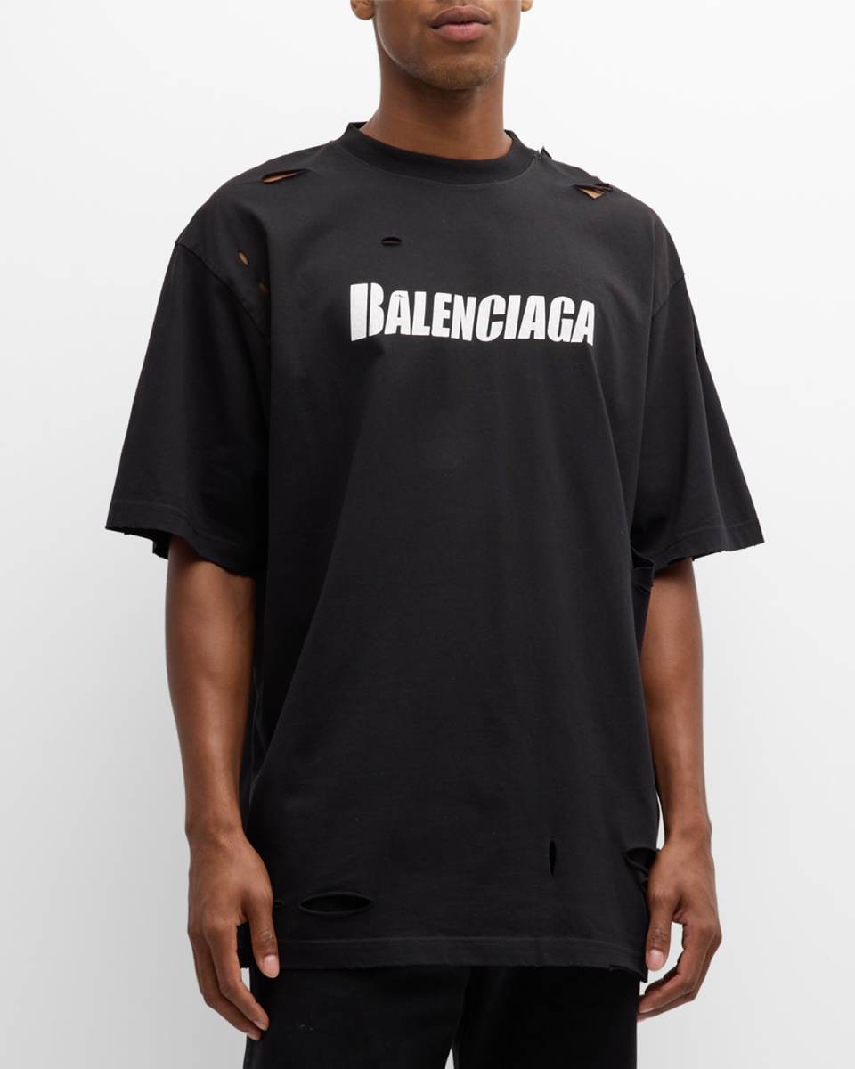 Men's Destroyed T-Shirt Boxy Fit