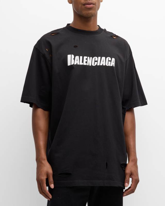 Men's Destroyed T-Shirt Boxy Fit