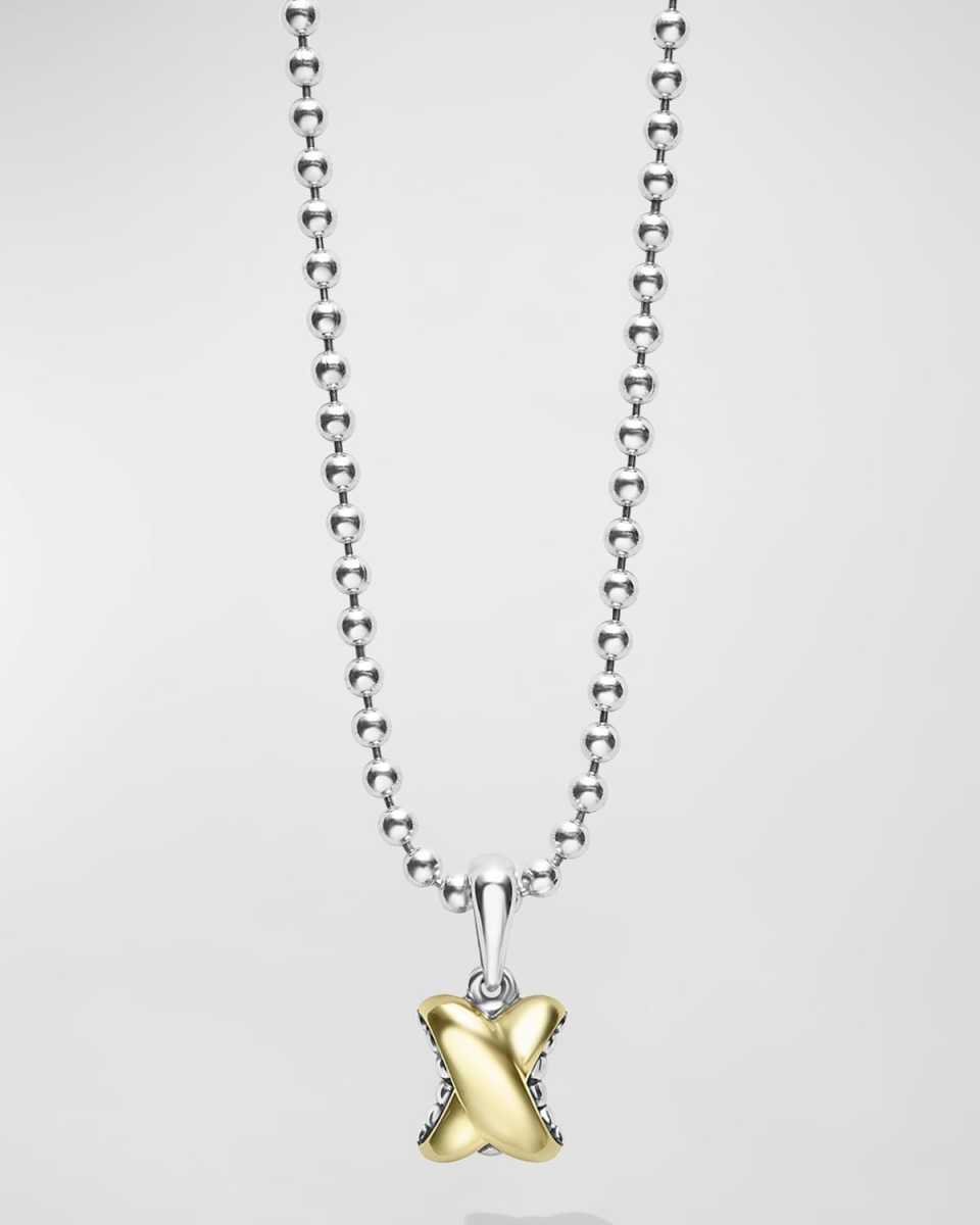 Embrace Sterling Silver 18K Gold X Pendant Necklace