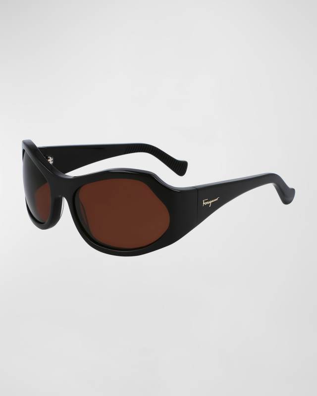 Runway Wrap Acetate Sunglasses