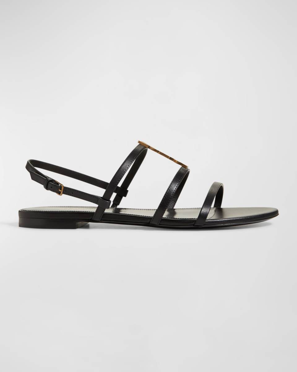 Cassandra Calfskin YSL Slingback Sandals