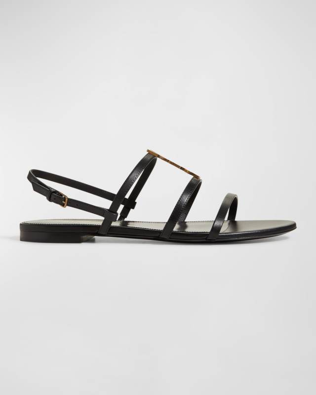 Cassandra Calfskin YSL Slingback Sandals