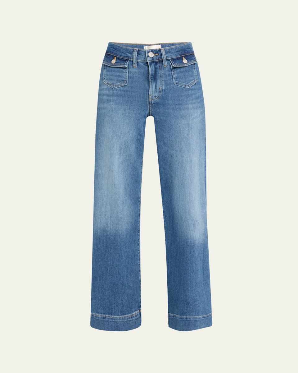 Patch Pocket Slim Palazzo Jeans