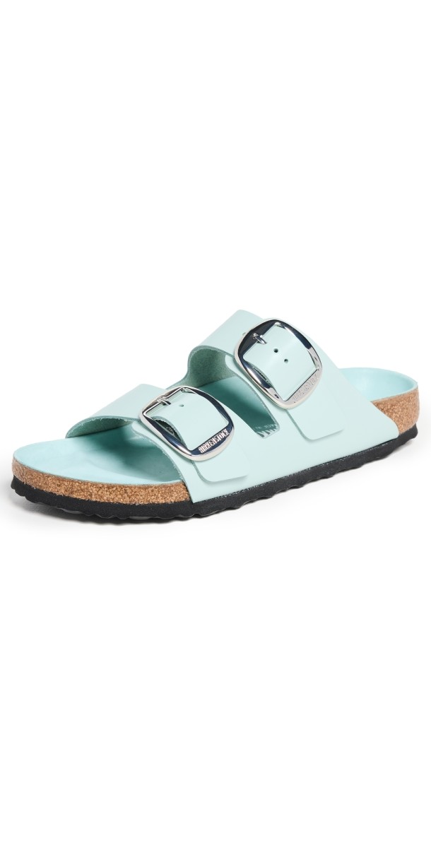 Birkenstock Arizona Big Buckle High Shine Sandals Surf Green