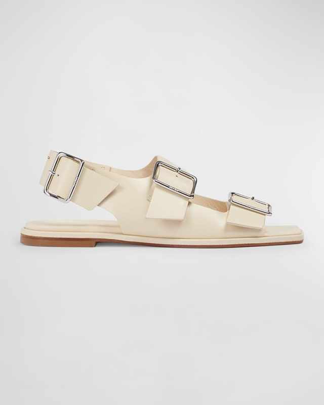 Thekla Leather Dual Buckle Slingback Sandals