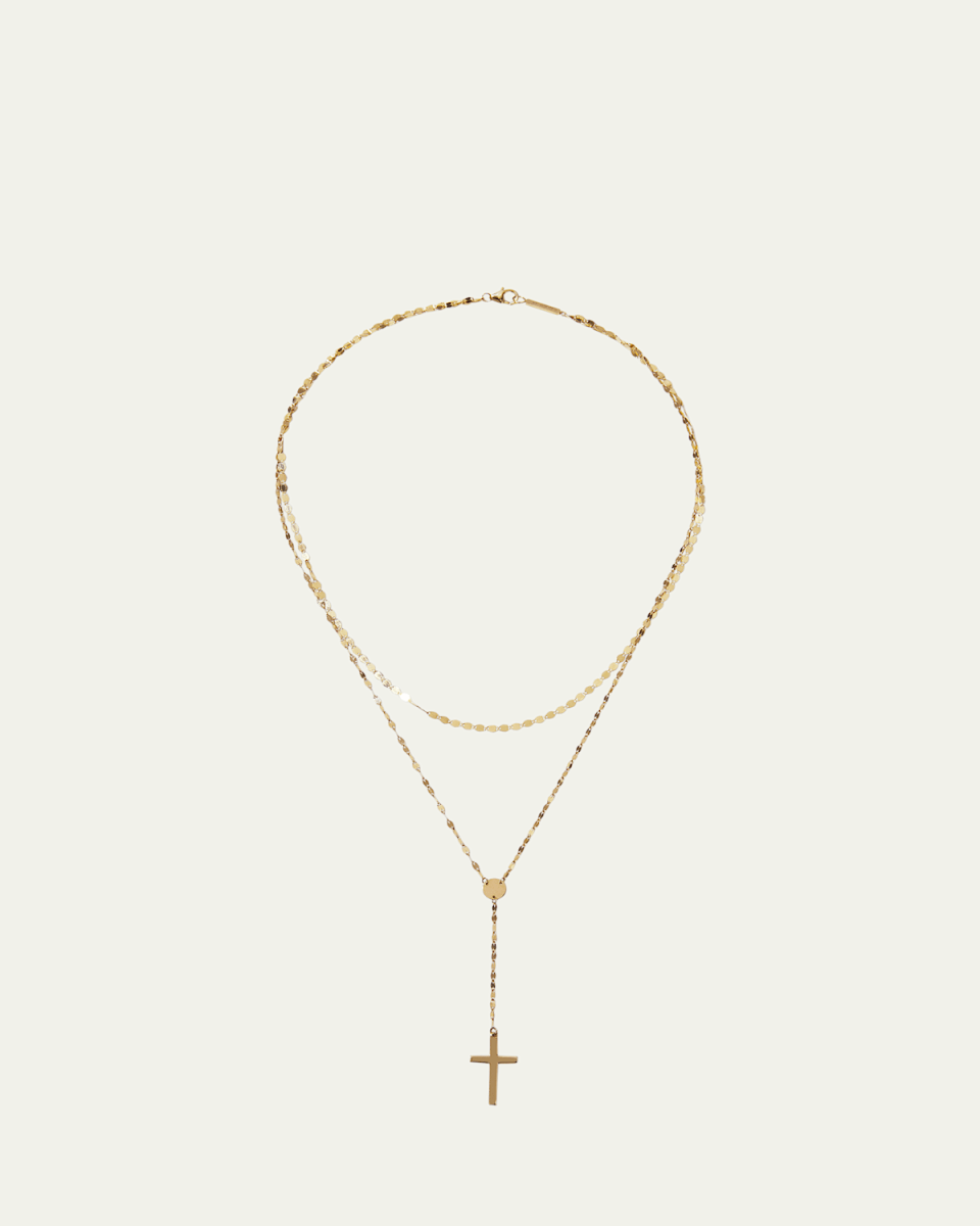 14k Double-Strand Crossary Necklace