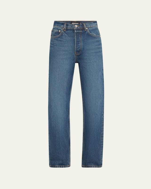 High-Rise Straight Jeans