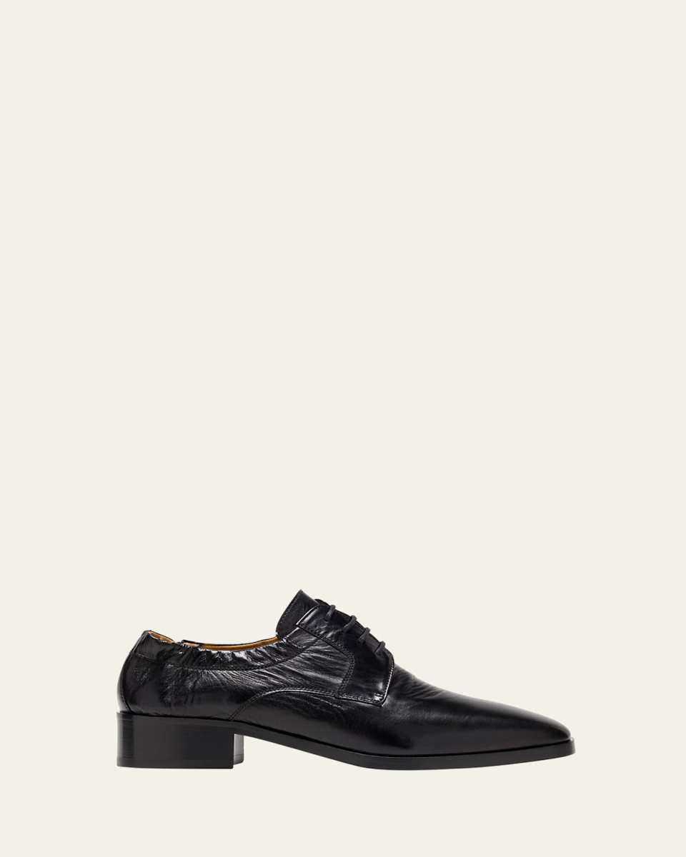 Leather Lace-Up Derby Loafers