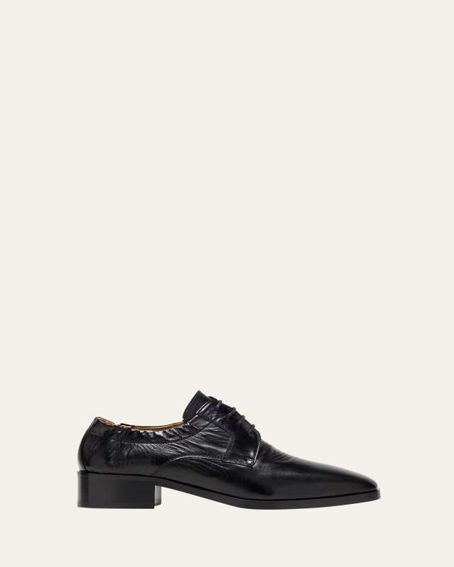 Leather Lace-Up Derby Loafers