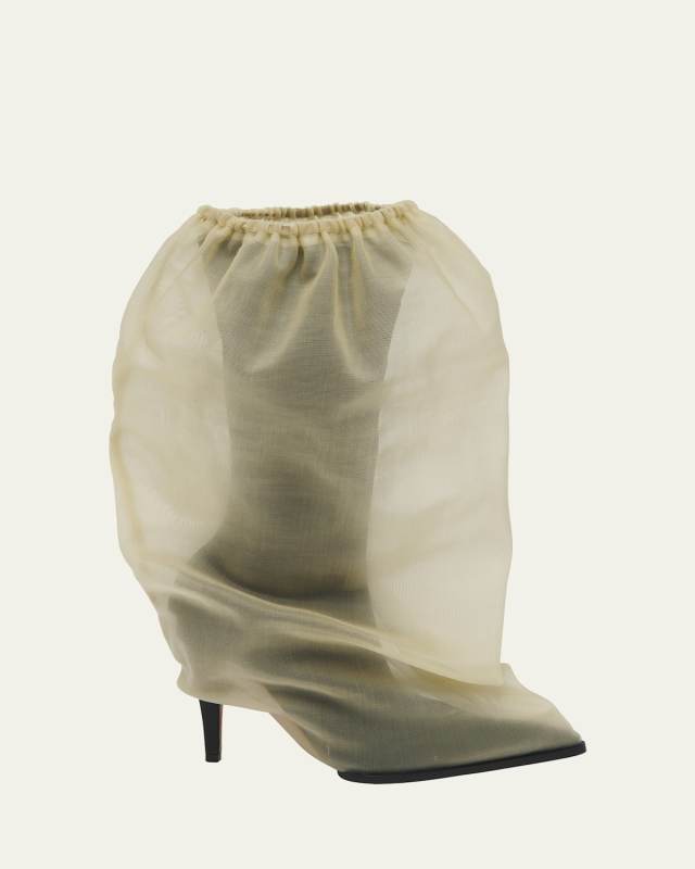 Sheer Bag Stiletto Boots