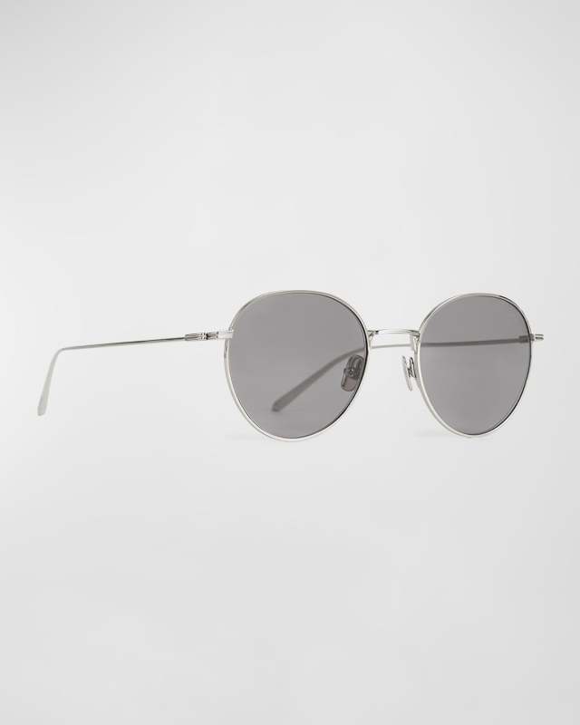The Rounds Stainless Steel Round Sunglasses