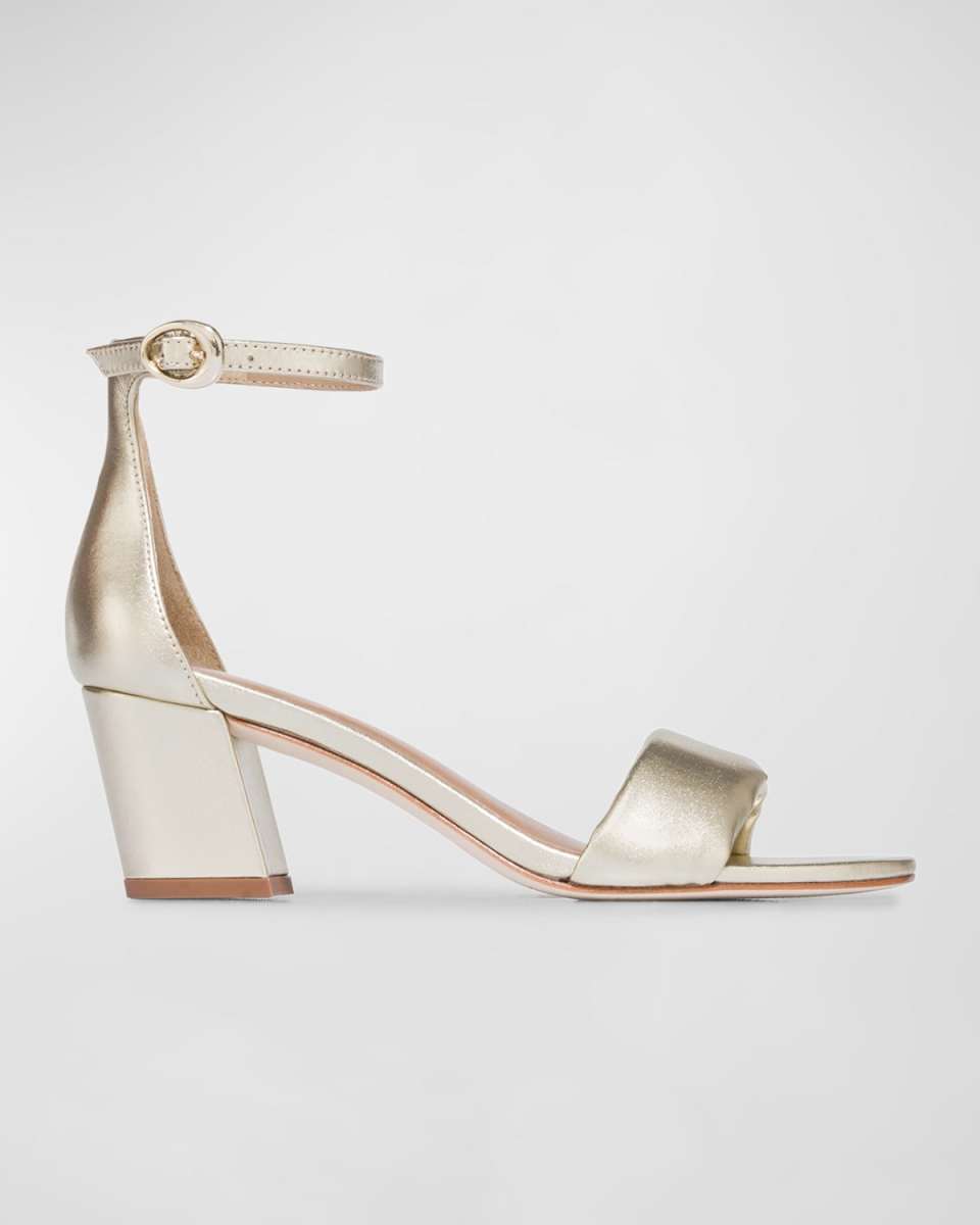 Bowie Metallic Ankle-Strap Sandals