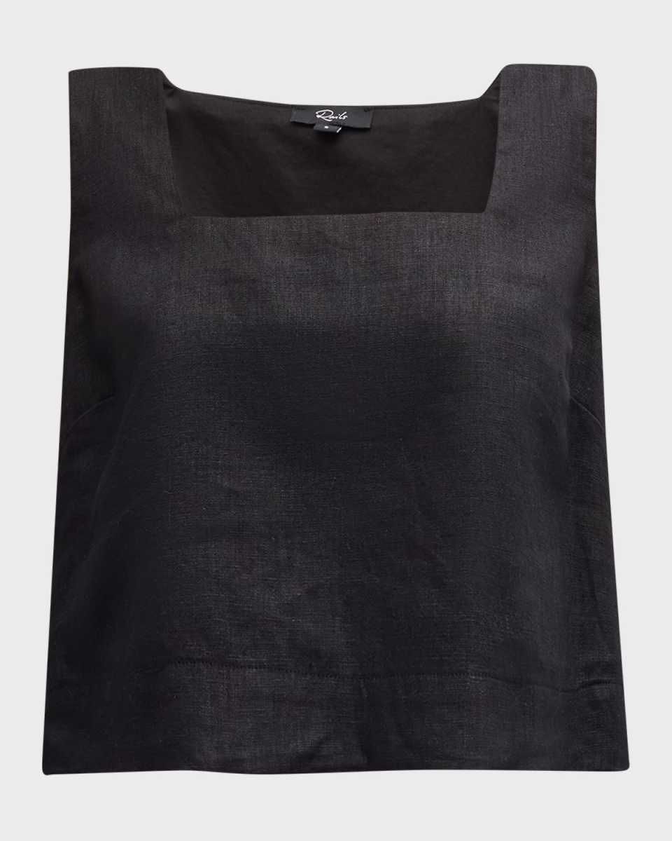 Akira Cropped Linen Blous