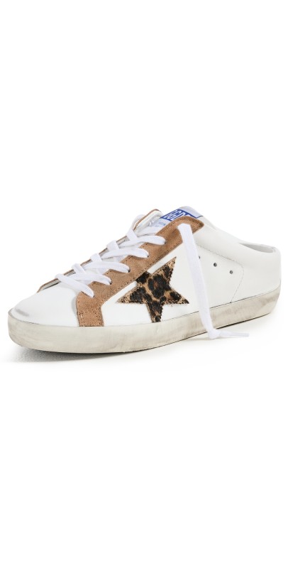 Golden Goose Superstar Sabot Sneakers White/Leopard