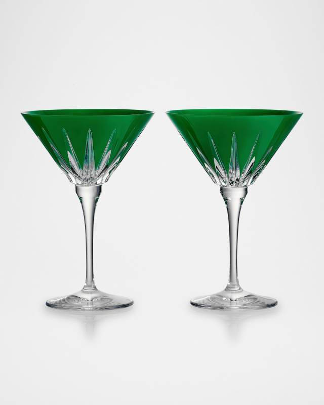 New Year Firework 6.8 oz. Martini Glasses, Set of 2