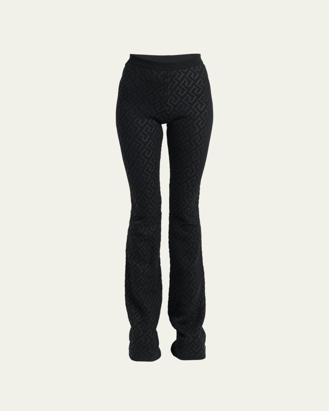 Greca Signature Flare Wool Pants