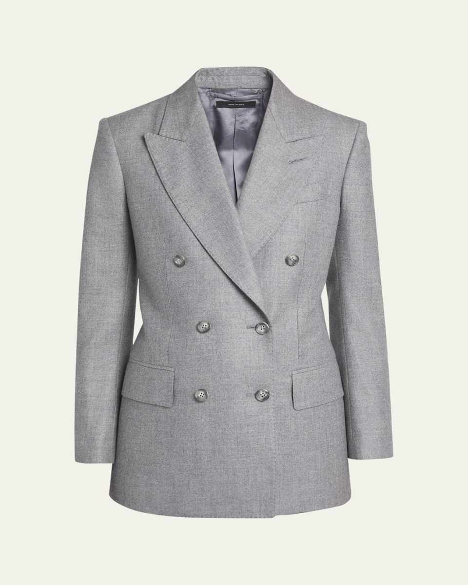 Double-Breasted Cashmere Blazer