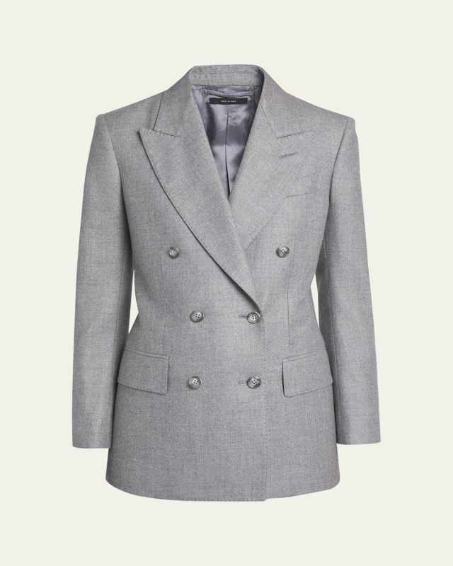 Double-Breasted Cashmere Blazer