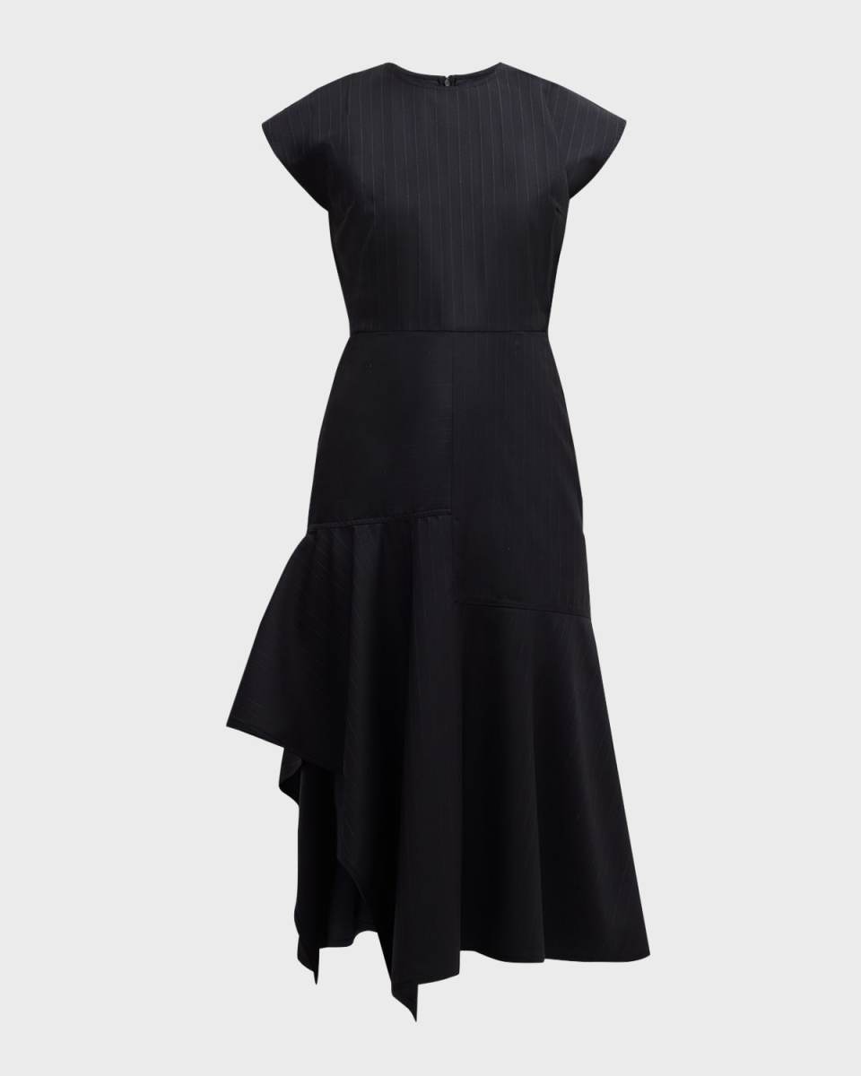 Cap-Sleeve Midi Dress