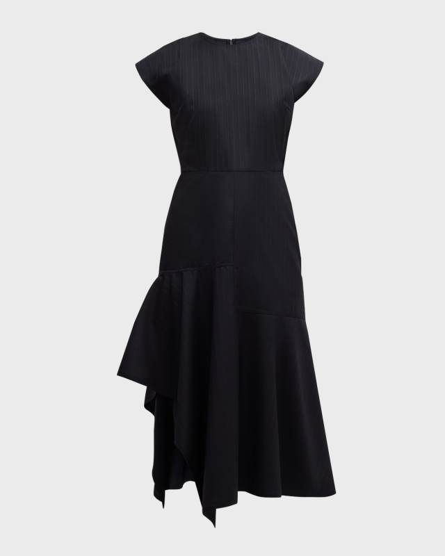 Cap-Sleeve Midi Dress