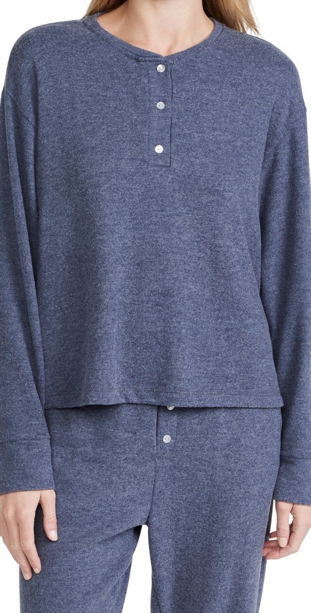 DONNI. Henleyweatshirt Navy