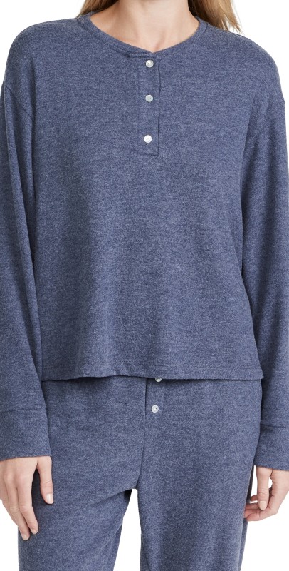 DONNI. Henleyweatshirt Navy