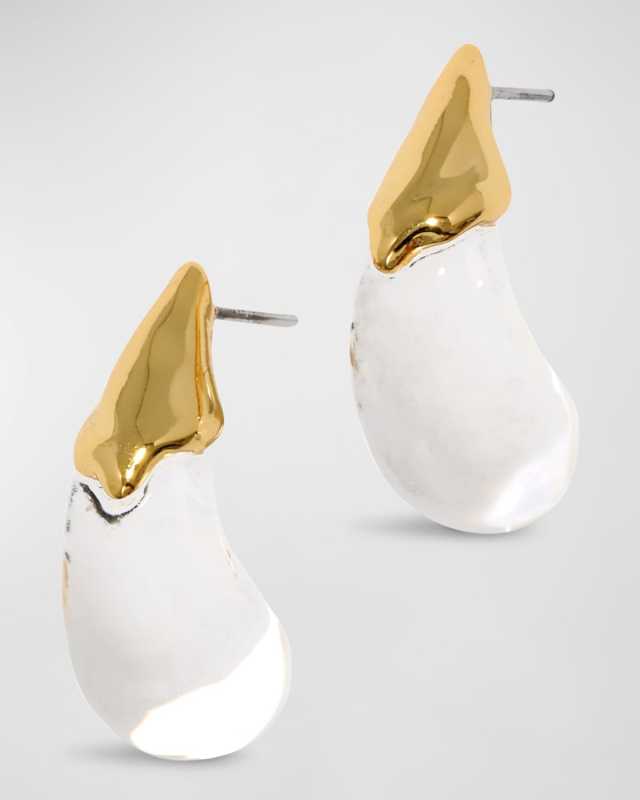 Liquid Lucite Arched Small Post Earrings