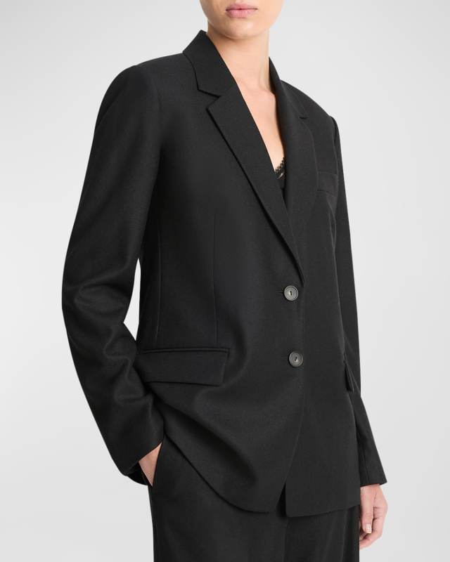 Brushed Flannel Blazer