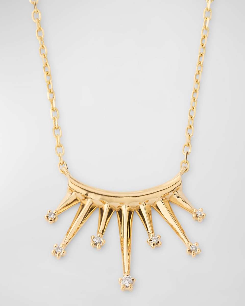 18K Yellow Gold Cable Chain Necklace with GH/SI Diamonds, 20x16mm.