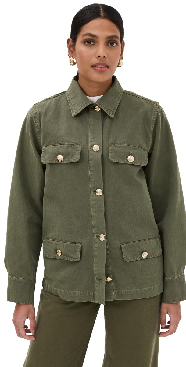 ANINE BING Corey Barn Jacket Army Green