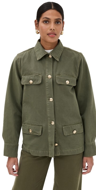 ANINE BING Corey Barn Jacket Army Green