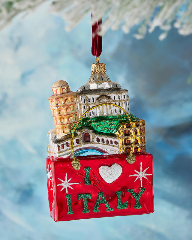 Italy Shopping Bag Christmas Ornament