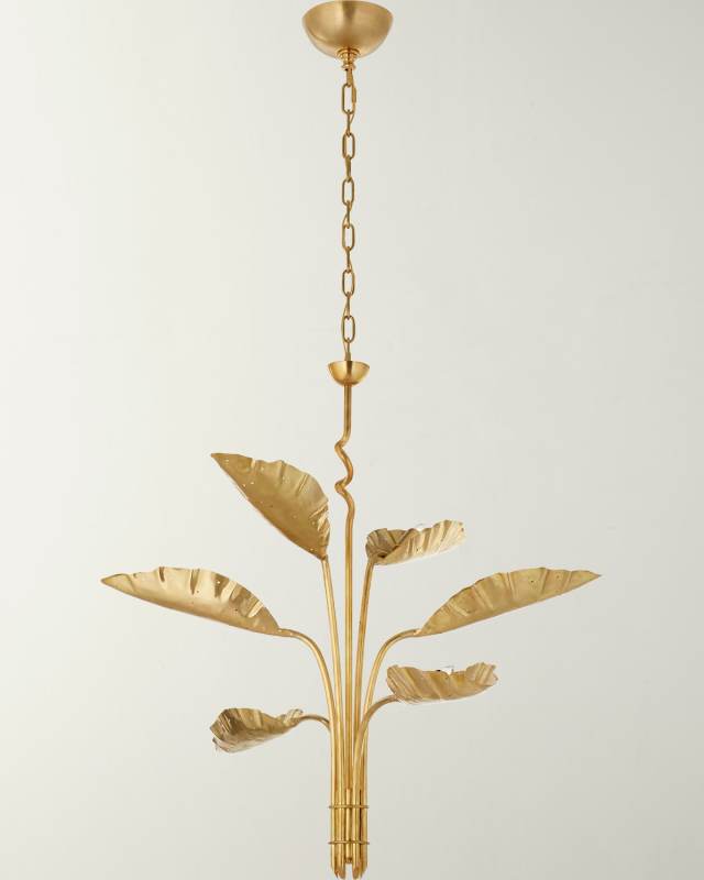 Dumaine Medium Pierced Leaf Chandelier By Julie Neill