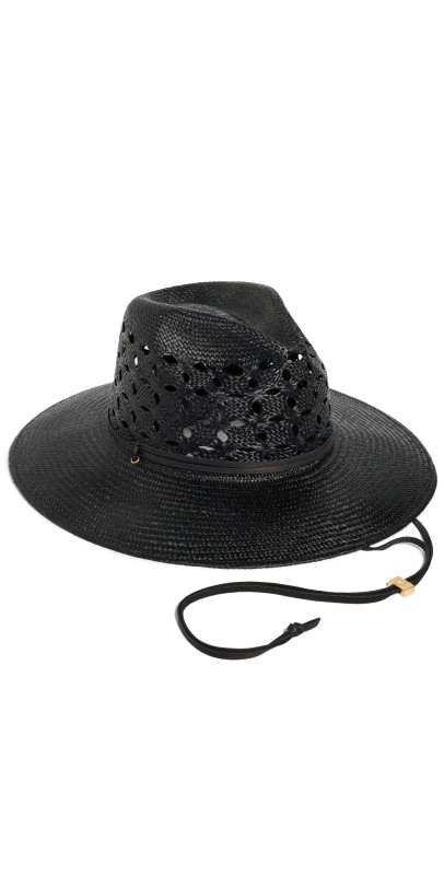 Freya Hawthorne Straw Hat Black