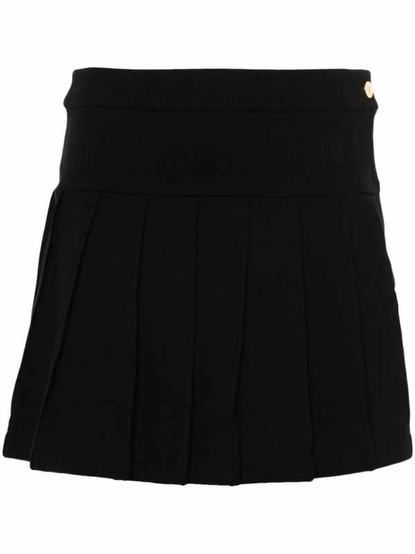 monogram-embroidered mini skirt