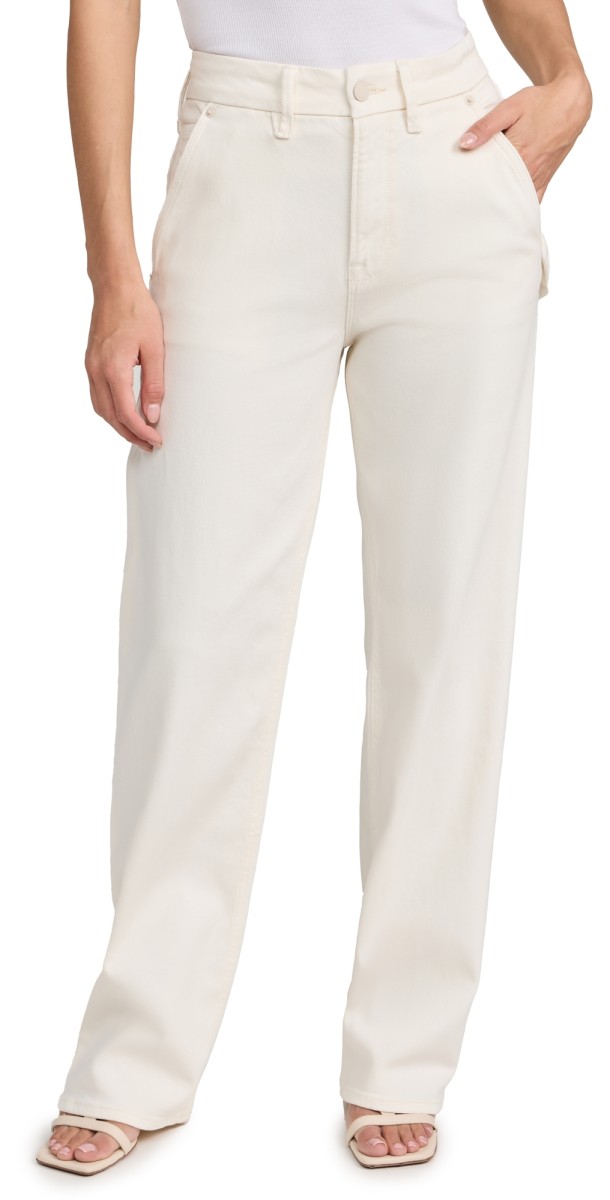 Good American Good 90s Carpenter Jeans Cloud White001