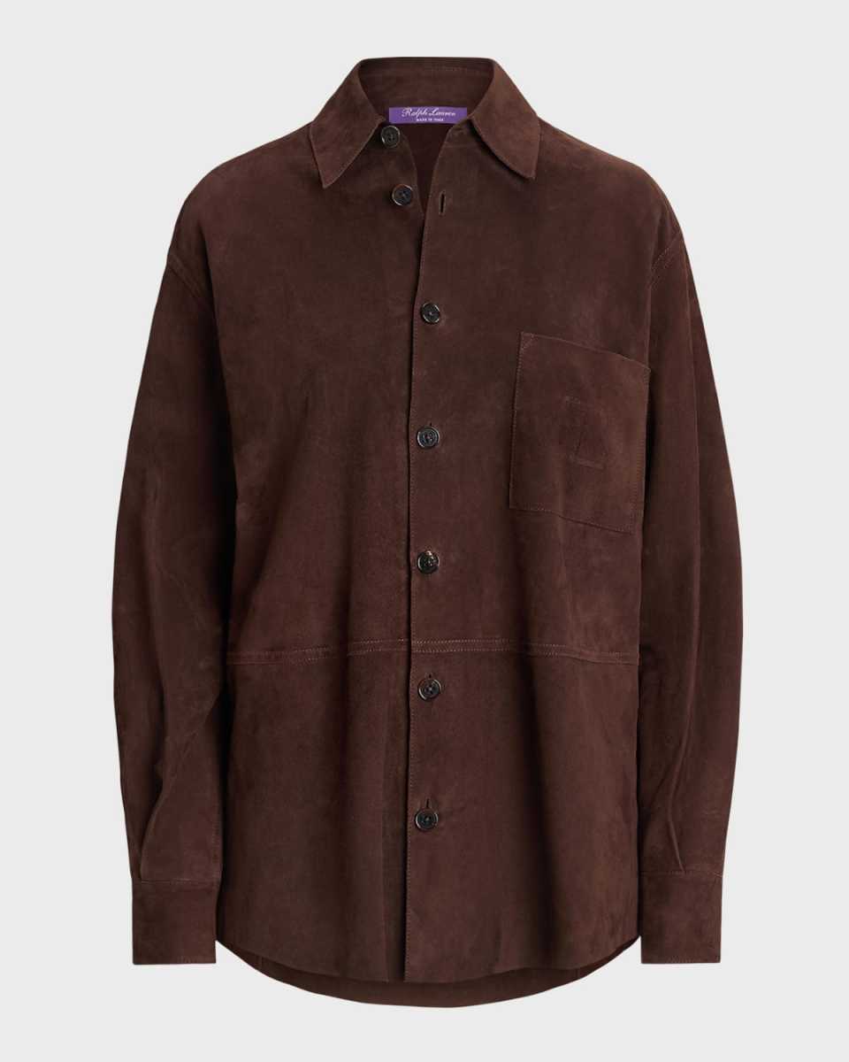 Tyler Suede Button-Front Shirt